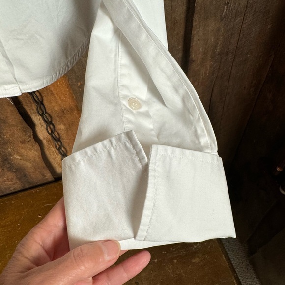 Citizens of Humanity Bea White Cropped Blouse-Size large - Picture 7 of 15